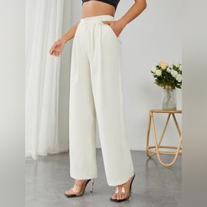 NWT White Venti6 Slacks With Flare Bottoms
